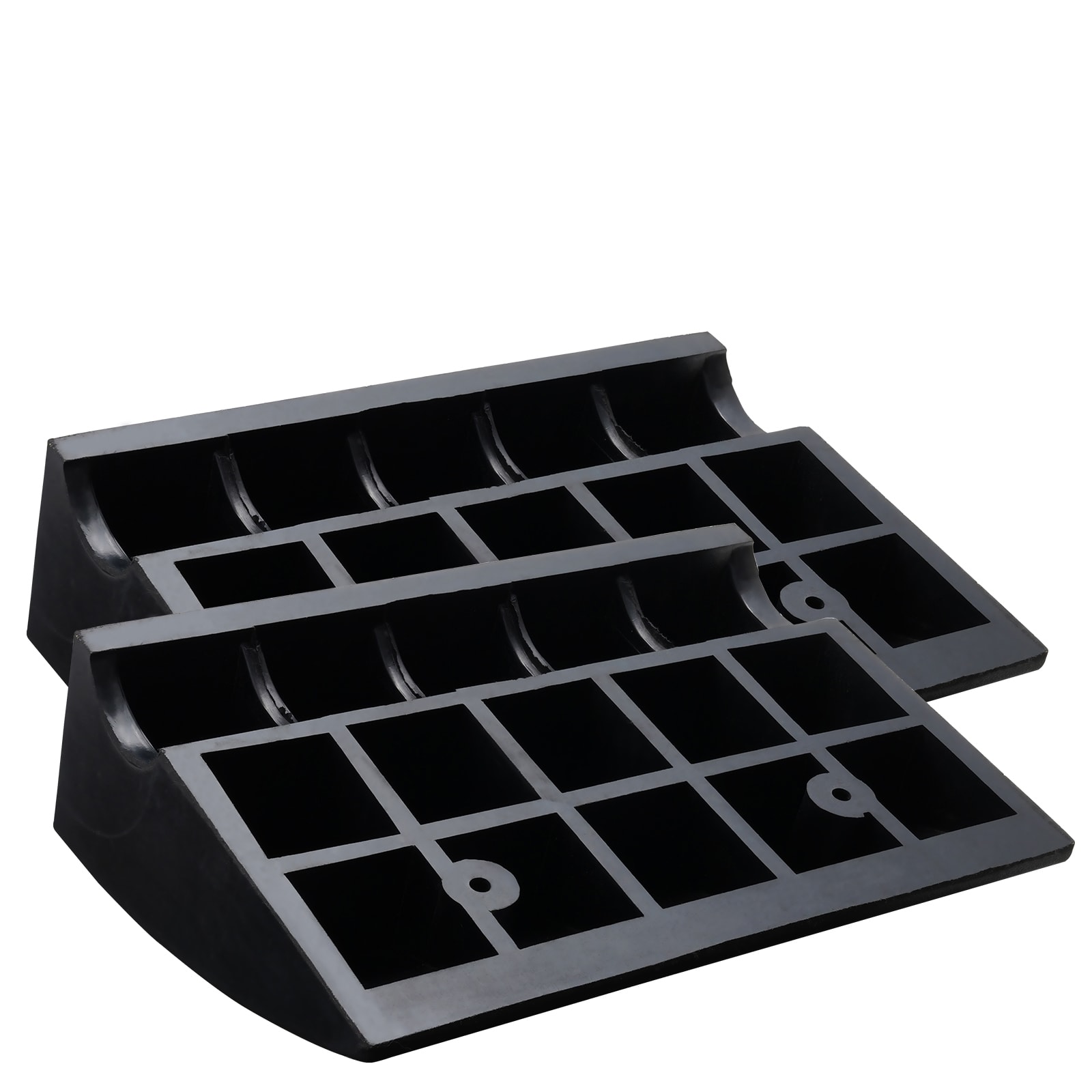 Heavy Duty Rubber Curb Ramp 2 Pack For Driveway And Threshold_voghion.com